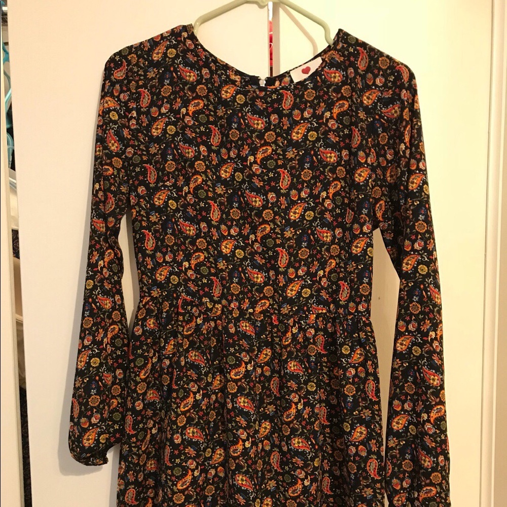 Floral long-sleeve dress